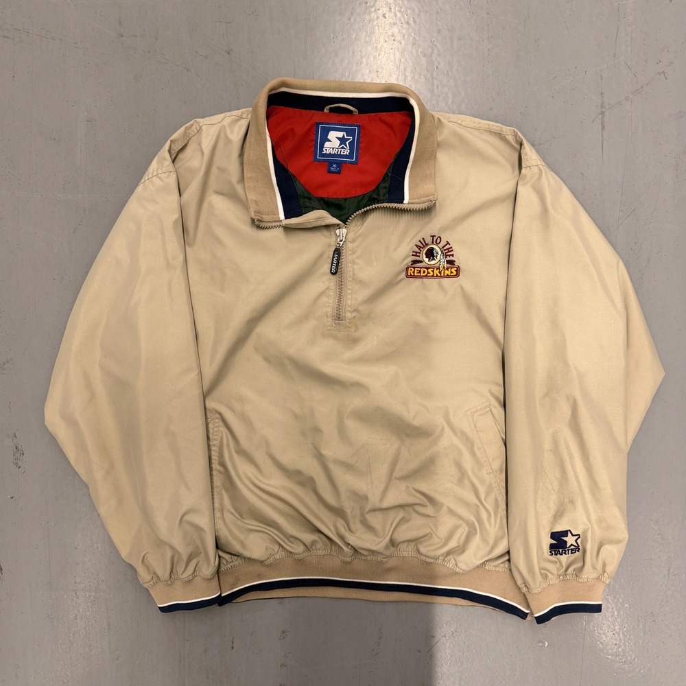 Starter Washington Redskins Hail to‎ the Redskins Pullover Jacket XL Tan